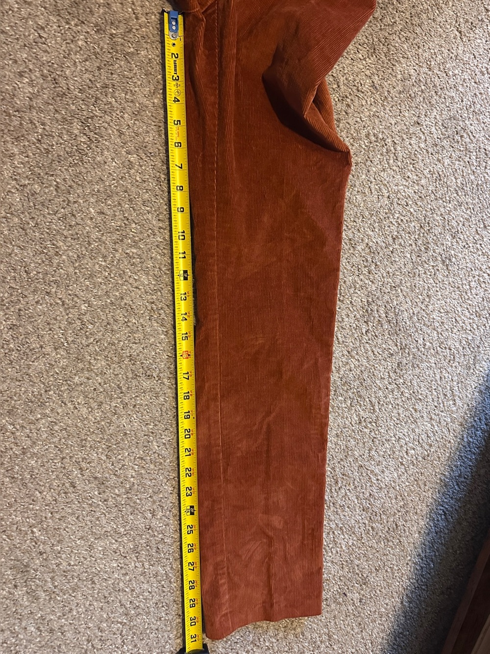 J. McLaughlin Burnt Orange Corduroy Pants Women’s Size 8 Fall Academia Preppy - Picture 14 of 15